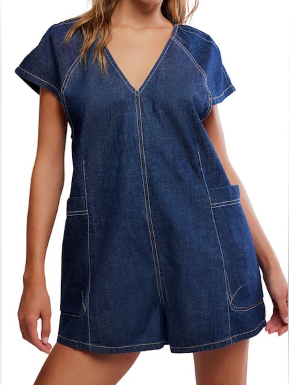 Free People Free Fall Denim Romper